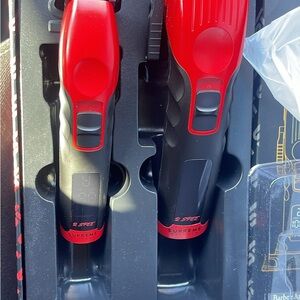Supreme Red and Black Men's Hair Clippers Grooming Kit